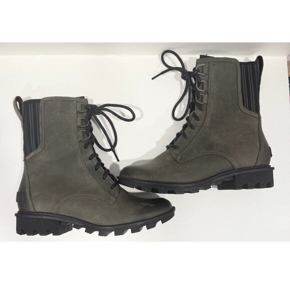 SOREL Phoenix Alpine Tundra Lace-Up Waterproof Boots Combat Leather Size 8 - Picture 2 of 7